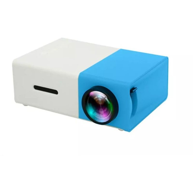 GENERICO - Proyector portatil multimedia led 1080p con control remoto Azul