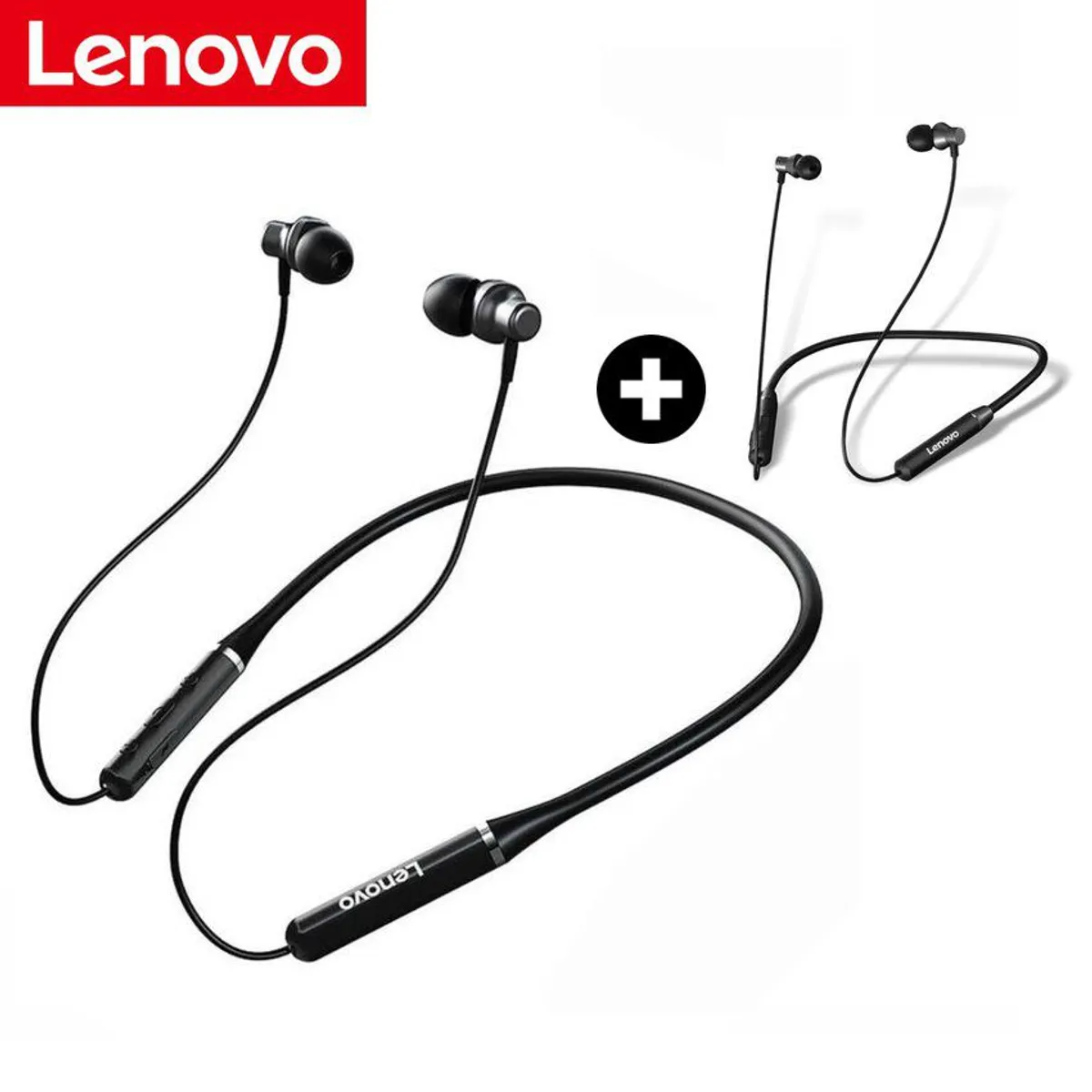 LENOVO - Audífonos Lenovo He05 Bluetooth Inalámbricos Magnéticos Pack 2