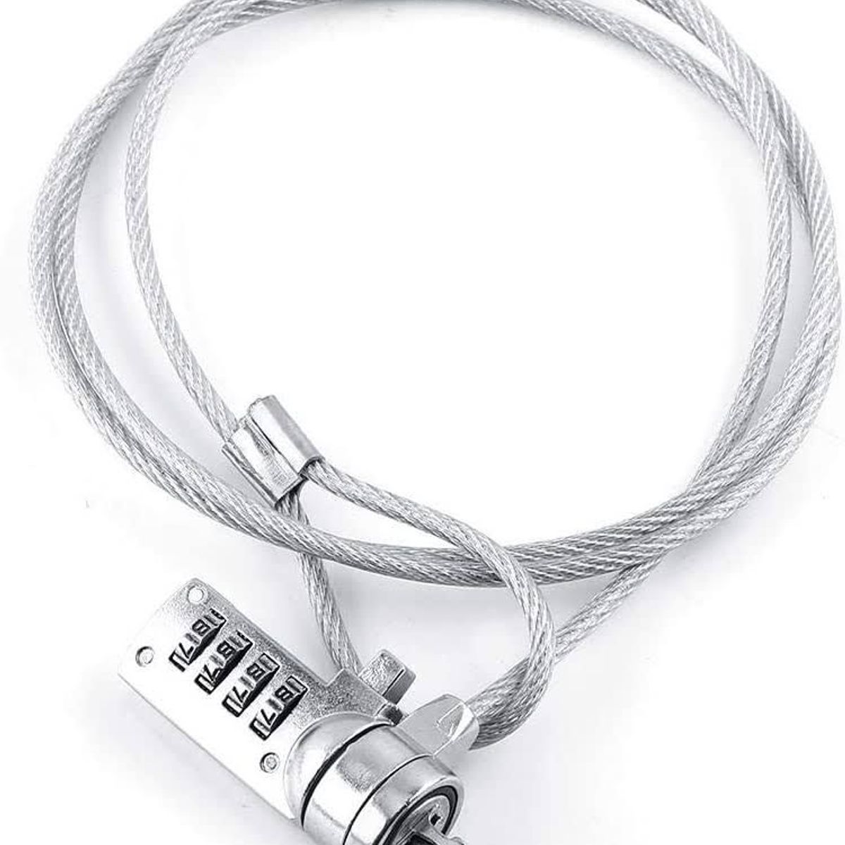 OEM - Cadena de Acero de Seguridad  Clave Antirrobo para Laptop 120cm