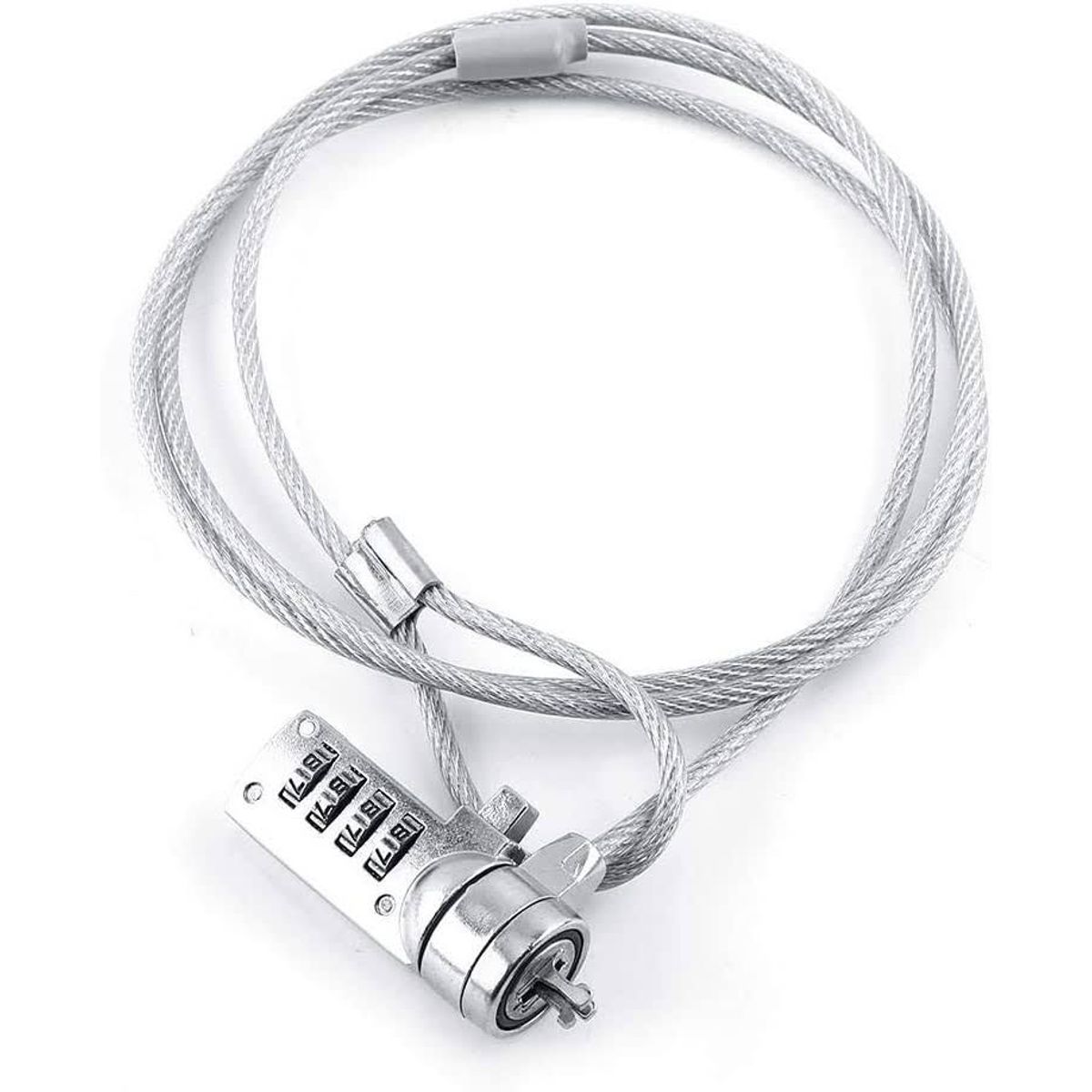 OEM - Cadena de Acero de Seguridad  Clave Antirrobo para Laptop 120cm