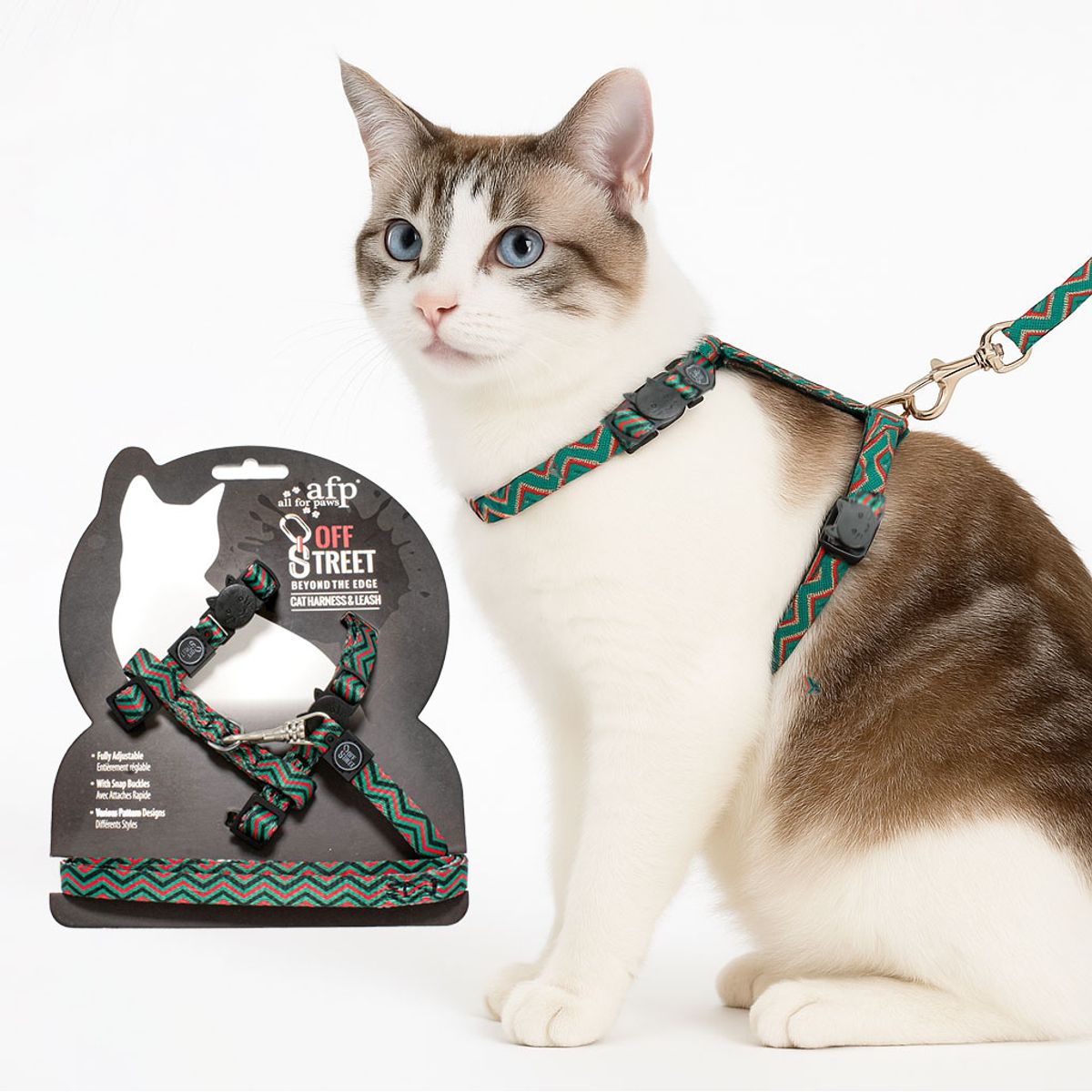 ALL FOR PAWS - Arnes para gatos - Zigzag