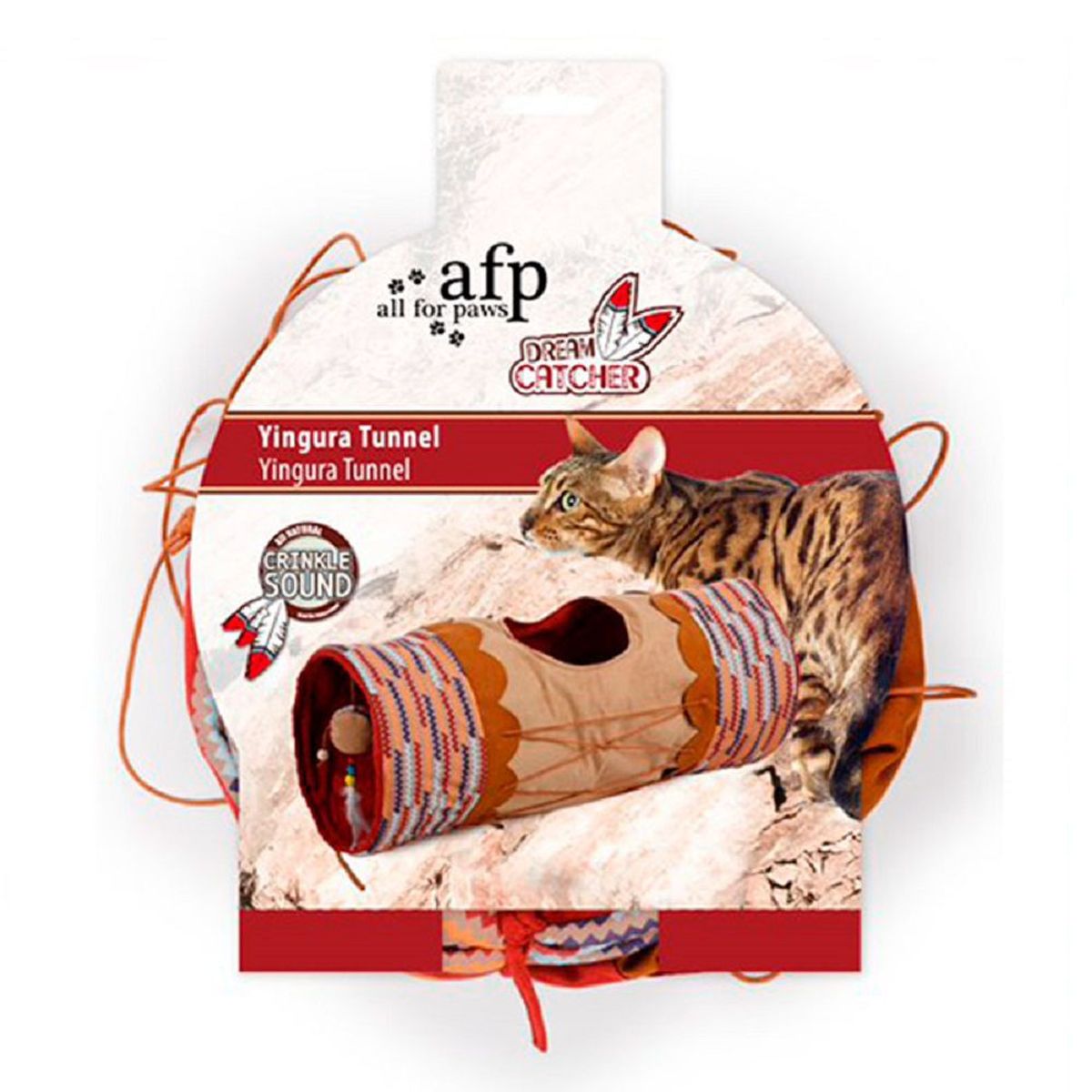 ALL FOR PAWS - Juguete para gatos - Túnel para gatos Yingura Marrón