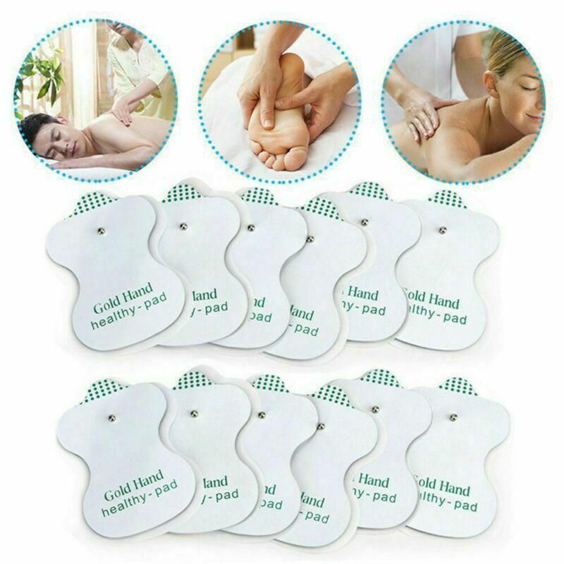 PERUMASSAGE - Set de 12 electrodos Tens repuesto de fisioterapia mod broche.