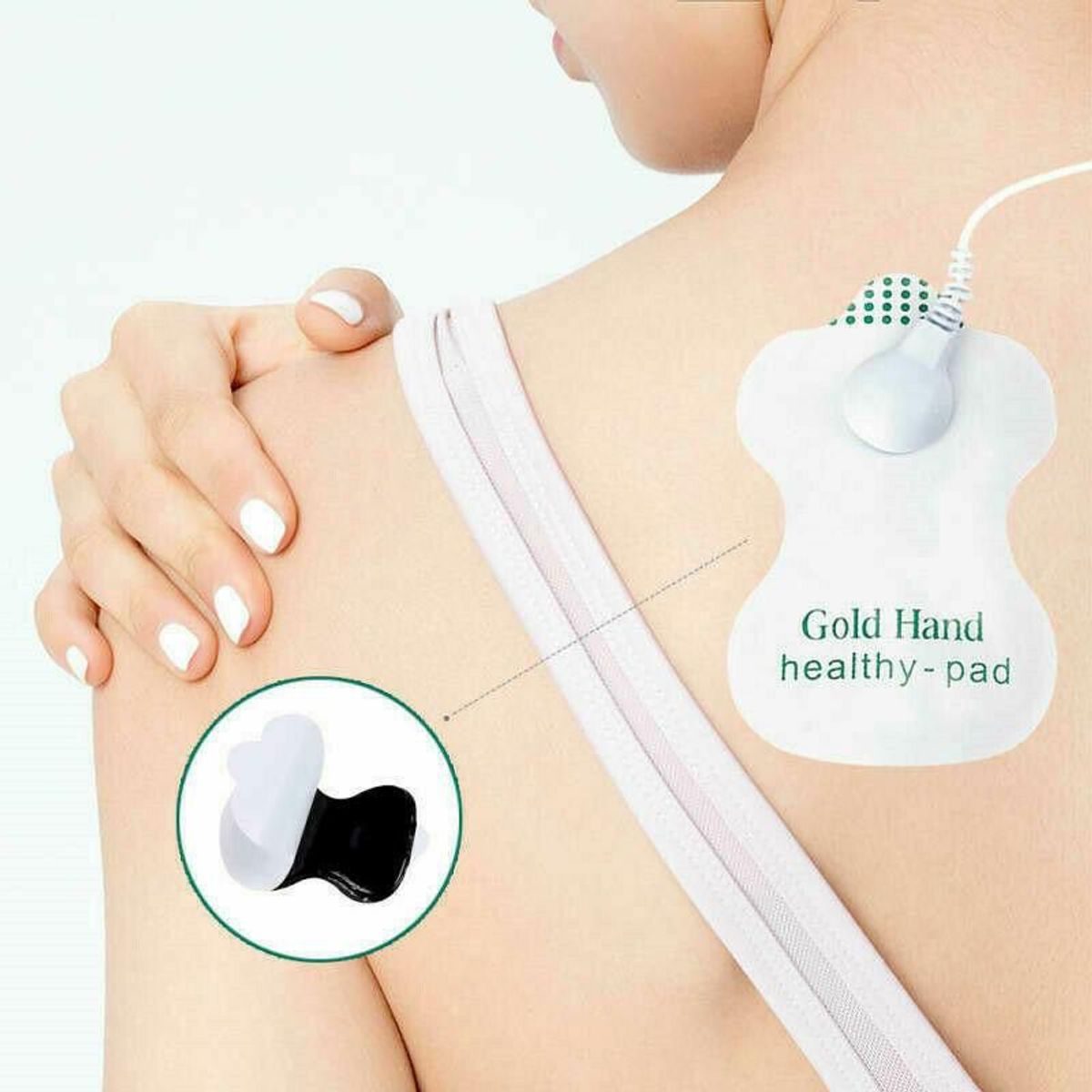 PERUMASSAGE - Set de 12 electrodos Tens repuesto de fisioterapia mod broche.