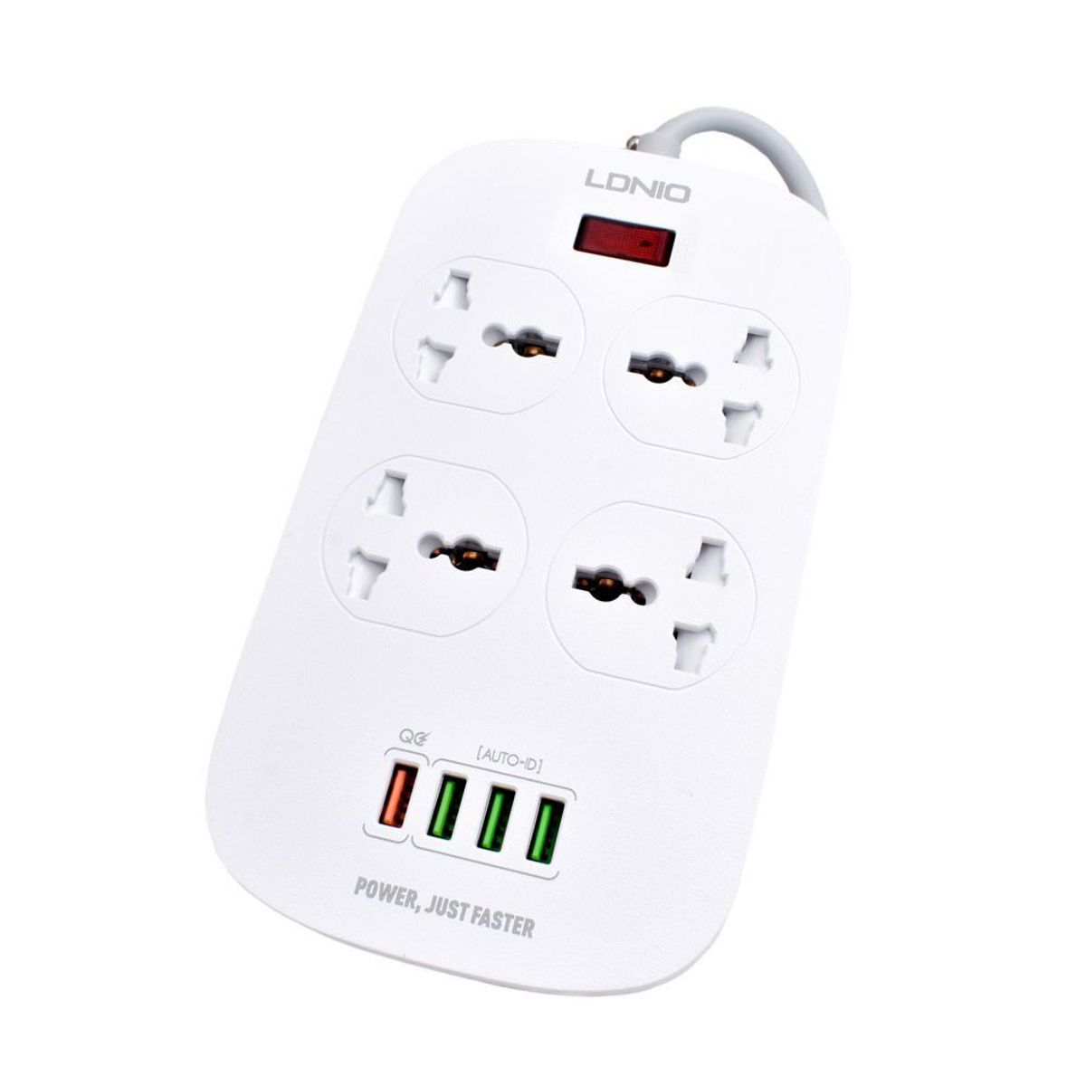 LDNIO - Supresor De Picos Extensión SC4407 LDNIO 4 Tomas 4 USB 3.0A