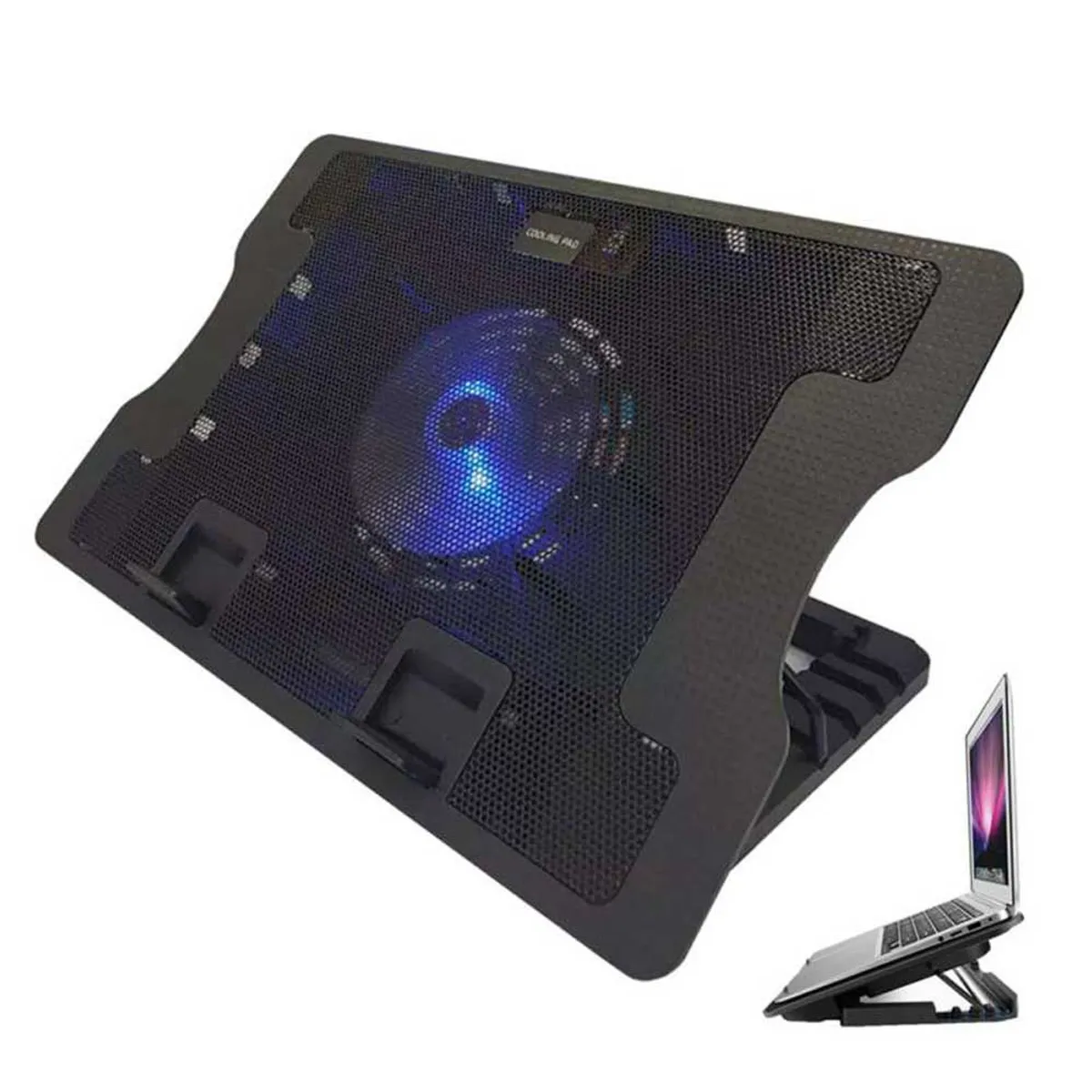 MEGIMPERU - Base para Laptop Cooler Pad 638b 17pulg con USB