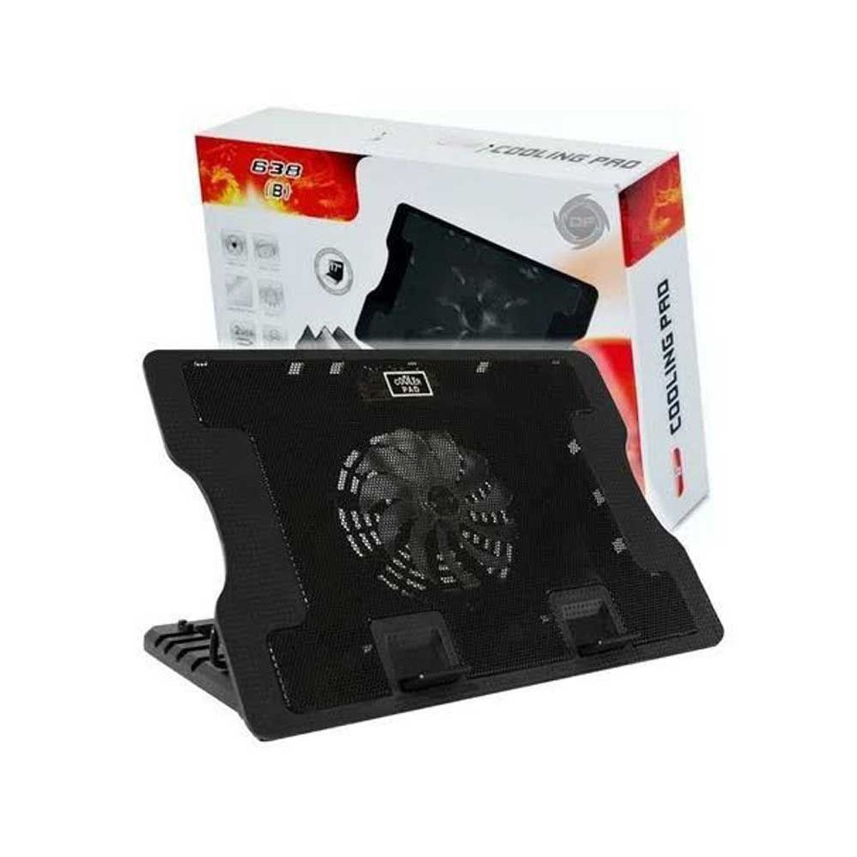 MEGIMPERU - Soporte para Laptop Cooler Pad 638b hasta 17pulg con USB