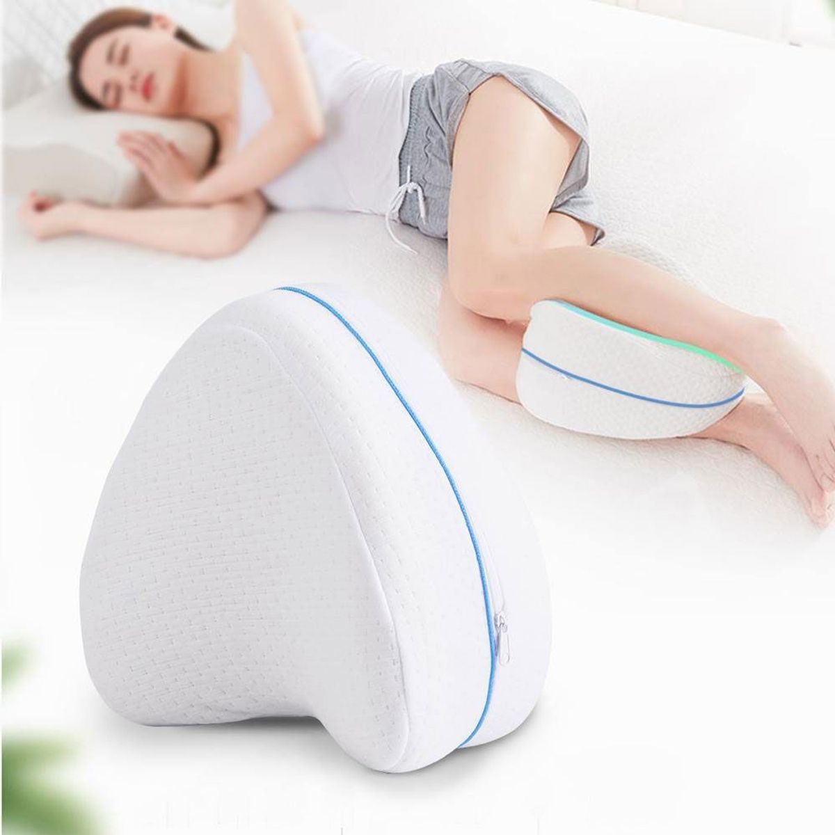 MEGIMPERU - Almohada Ortopedica Viscoelástica de Apoyo para las Piernas y Rodillas