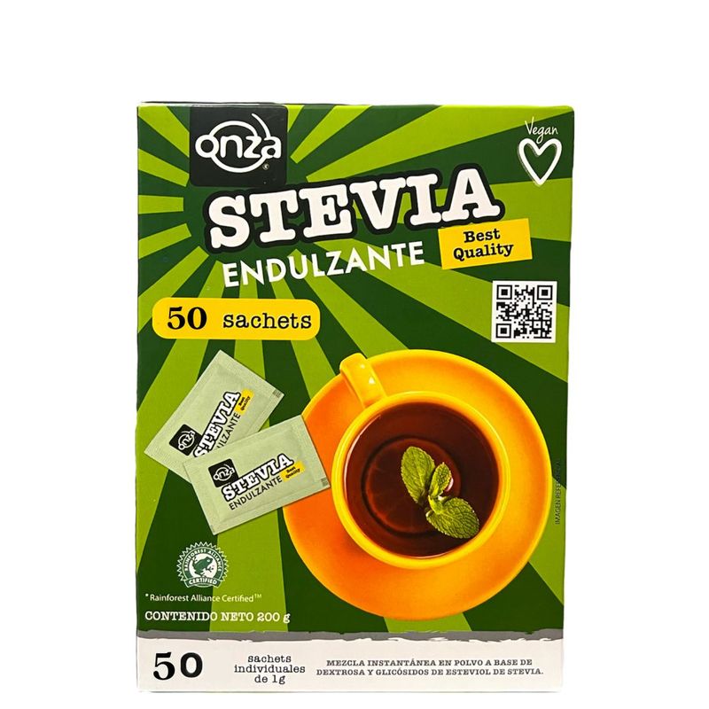 ONZA - Stevia en polvo Onza caja x 50 sobres