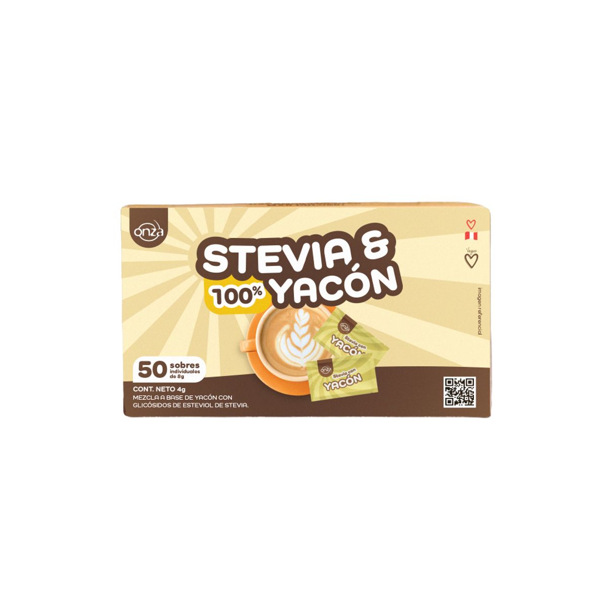 ONZA - Stevia con Yacón en polvo Onza caja x 50 sobres