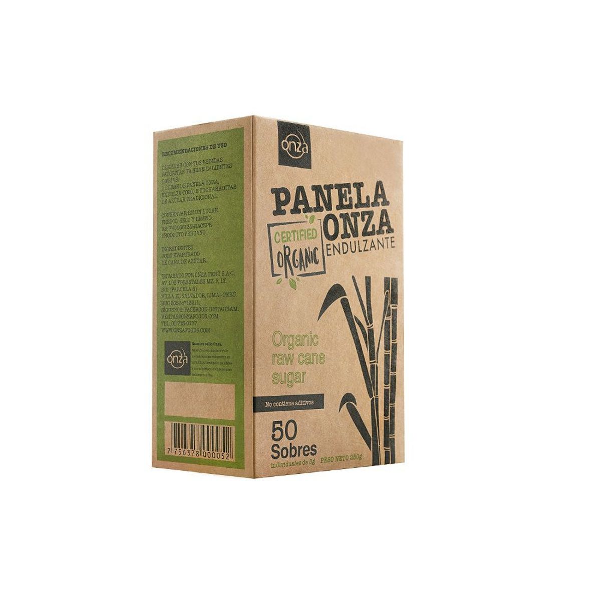 ONZA - Panela orgánica Onza caja x 50 sobres