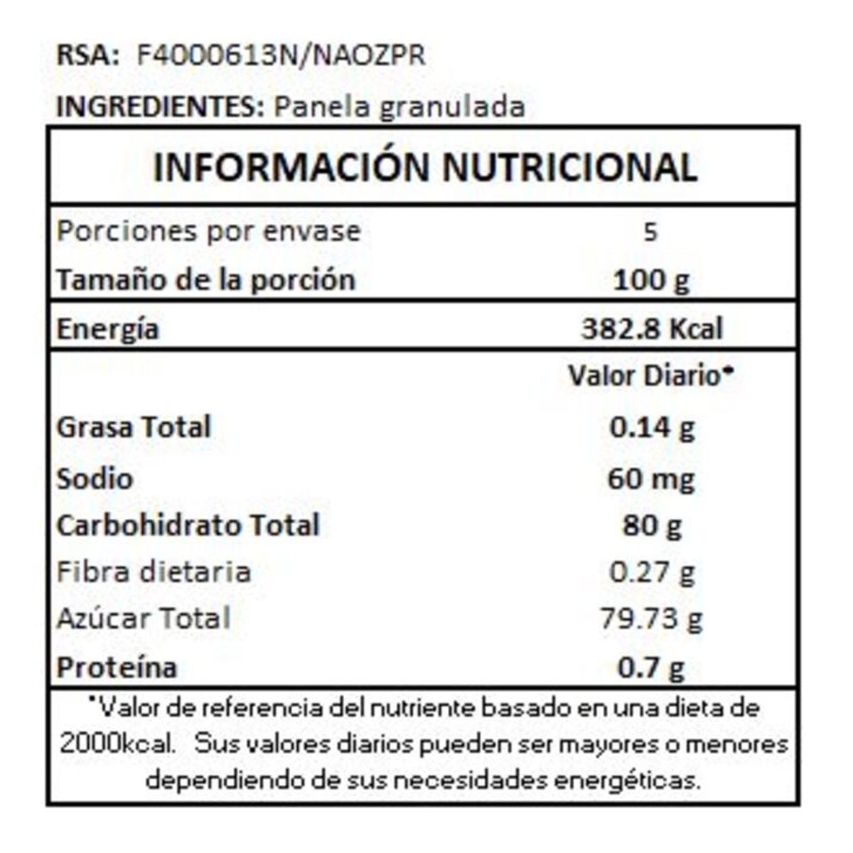 ONZA - Panela orgánica Onza caja x 100 sobres