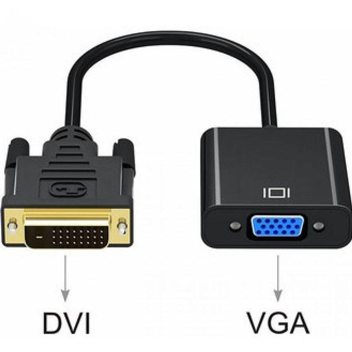 RAMKO - Adaptador dvi macho a vga hembra