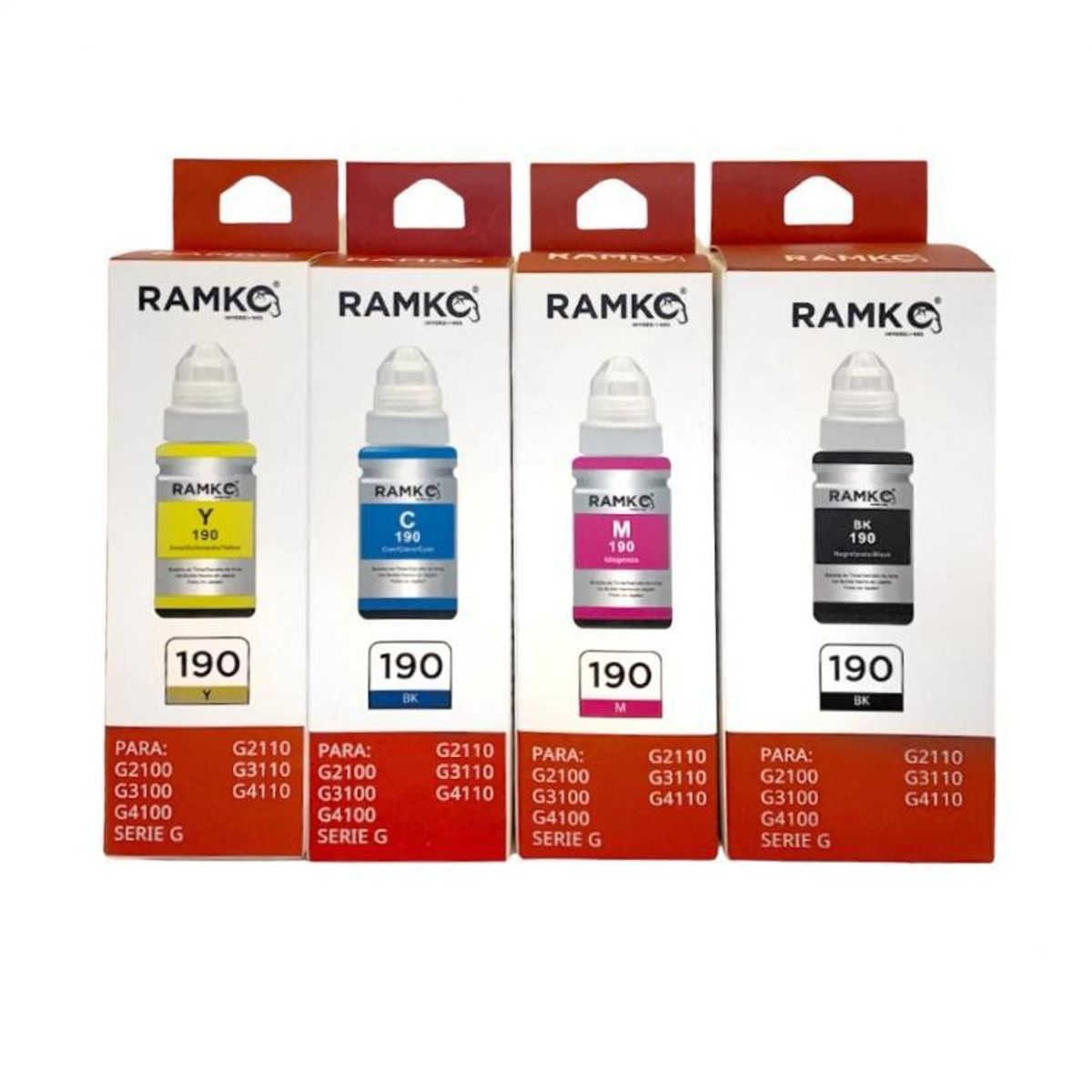 RAMKO - Pack de tintas para impresora compatibles gi190