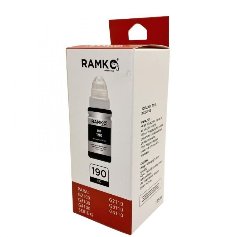 RAMKO - Tinta para impresora compatible gi190 black