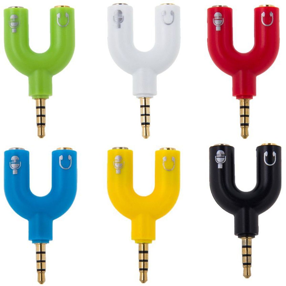 RAMKO - Adaptador jack divisor de audio y micrófono 35mm