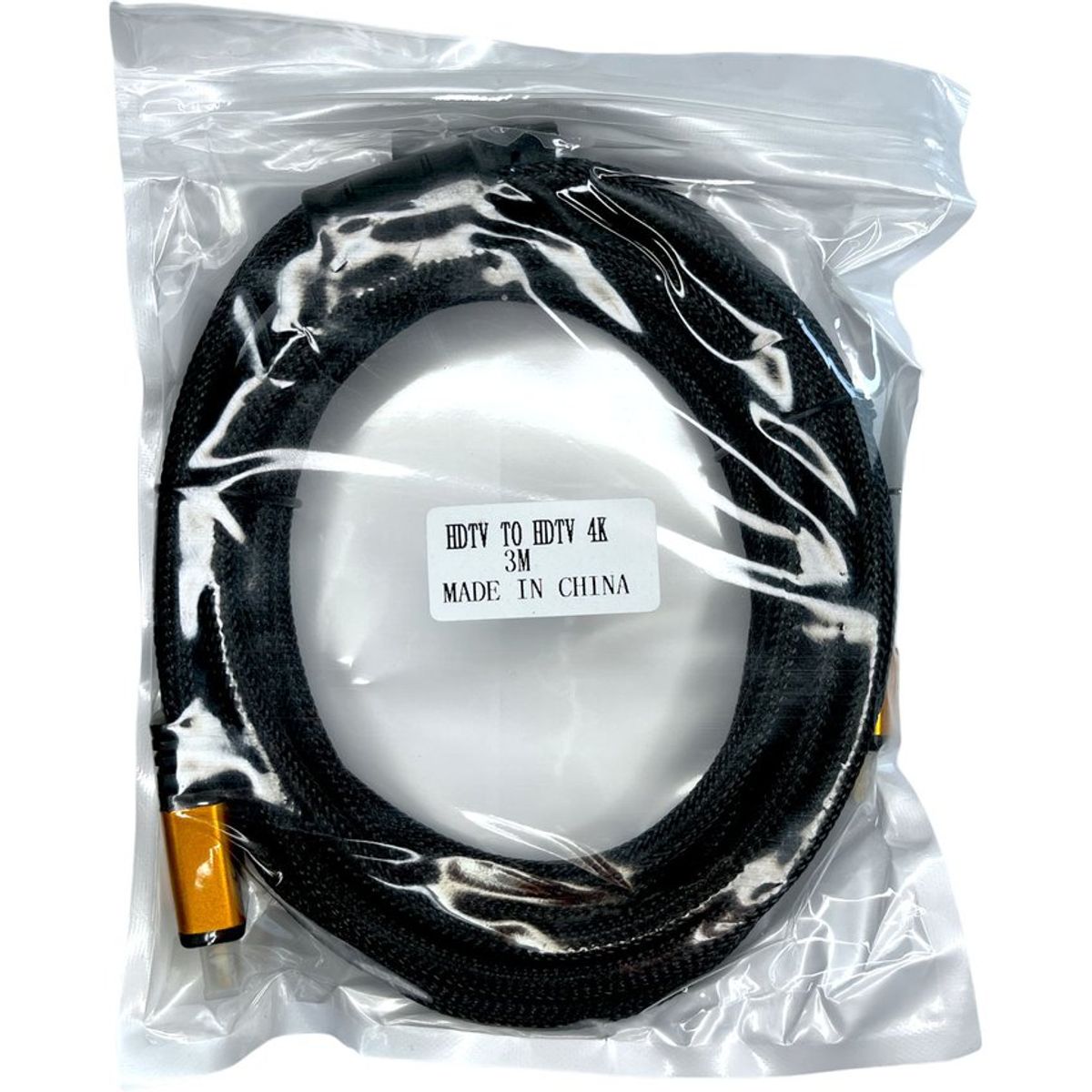 RAMKO - Cable hdmi 2.0 4k enchapado en oro enmallado nylon ramko negro