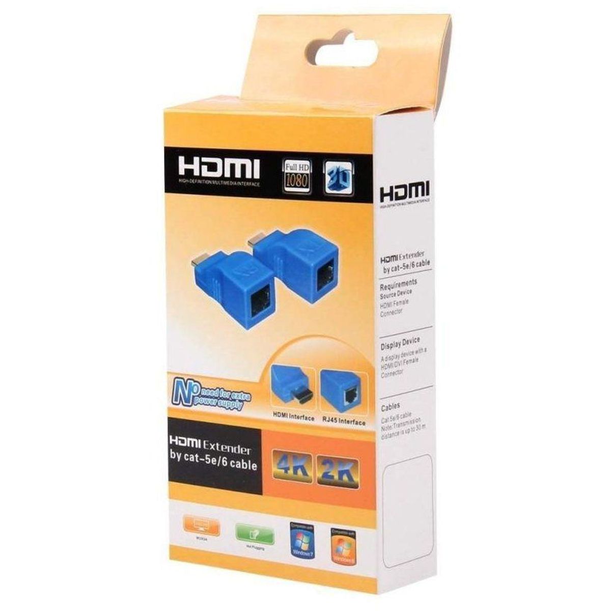 RAMKO - Extender hdmi 30 metros por cat - 5e / 6 rj45 4k