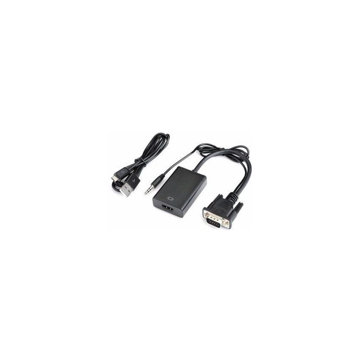 RAMKO - Adaptador convertidor vga a hdmi ccable audio video fullhd