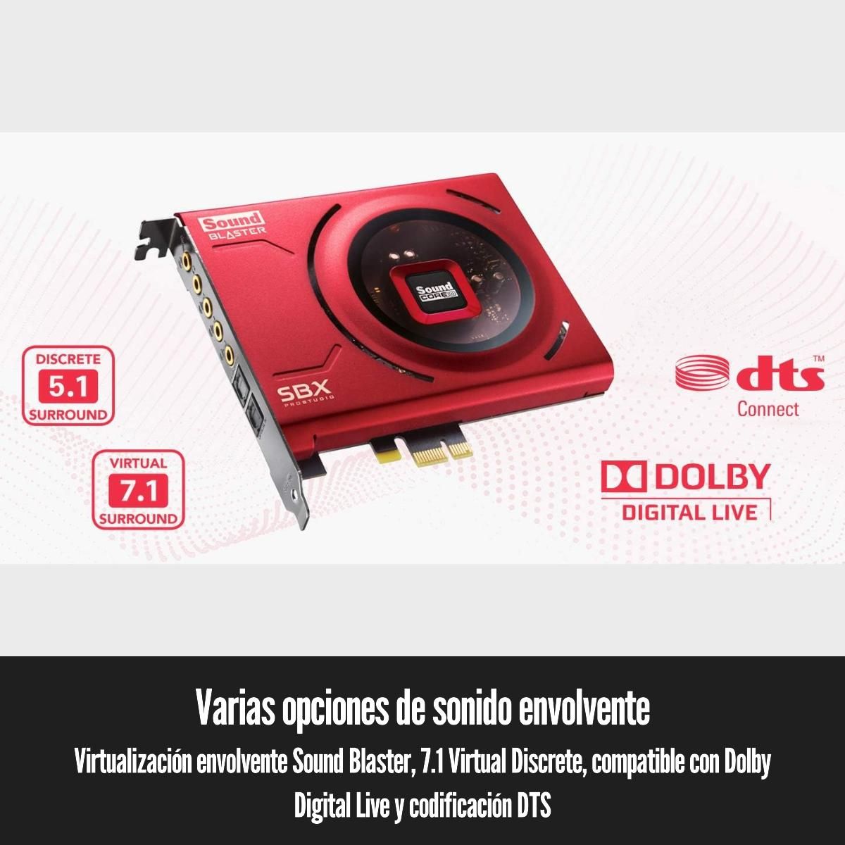 CREATIVE LIGHT - Creative - Tarjeta de Sonido Sound Blaster Z SE PCIe SB1500