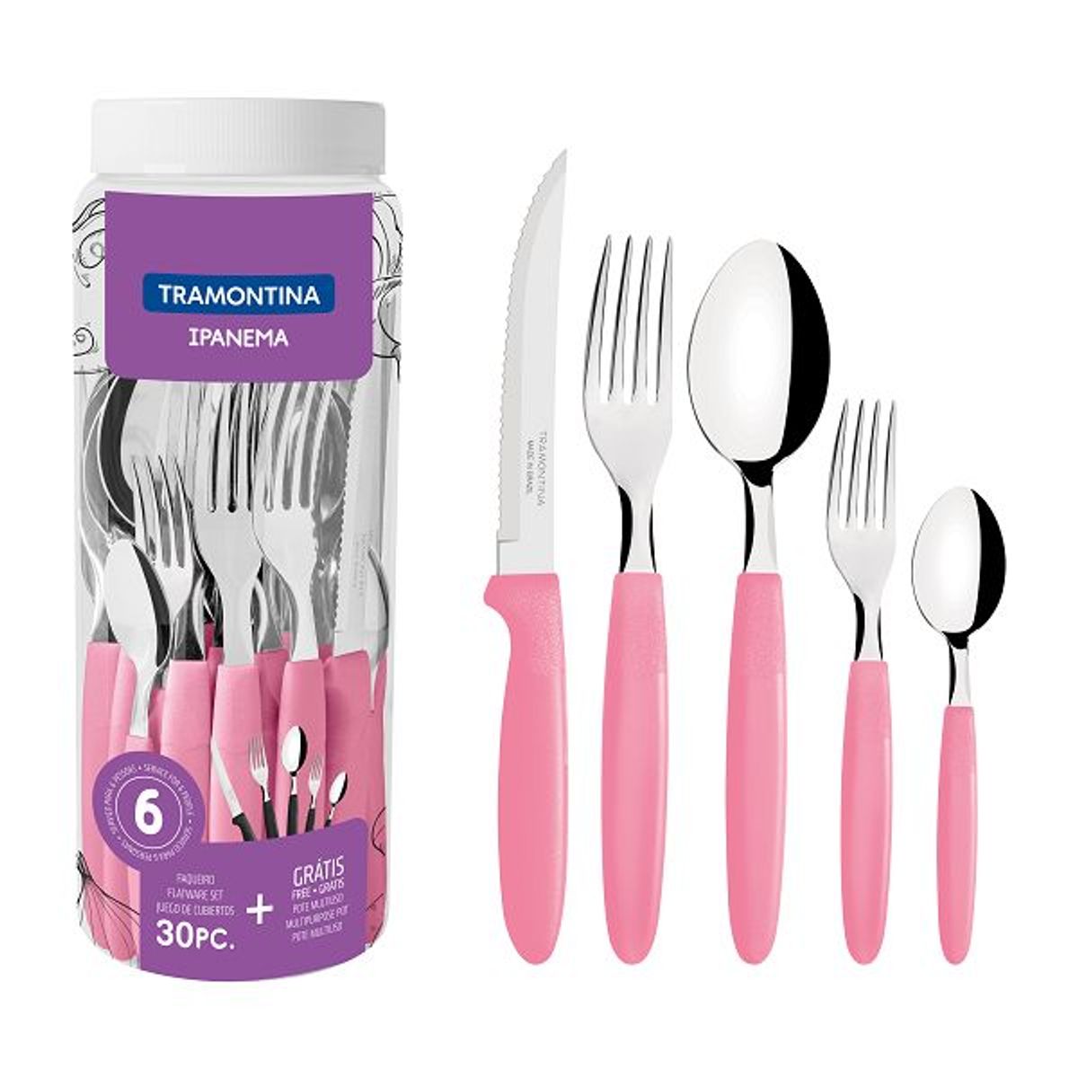TRAMONTINA - Juego de Cubiertos 30 Piezas Tramontina
