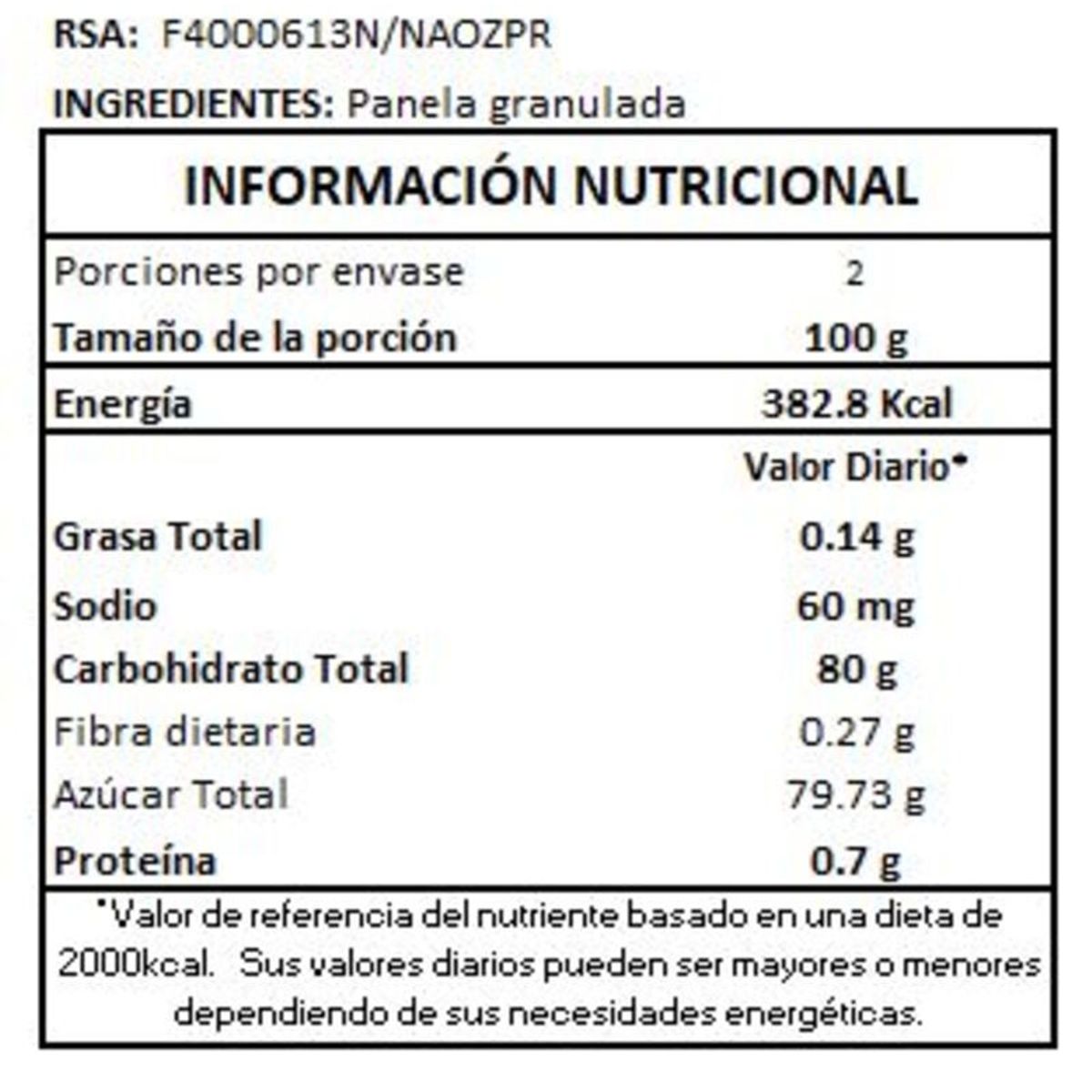 ONZA - Panela Orgánica Onza pote 200g