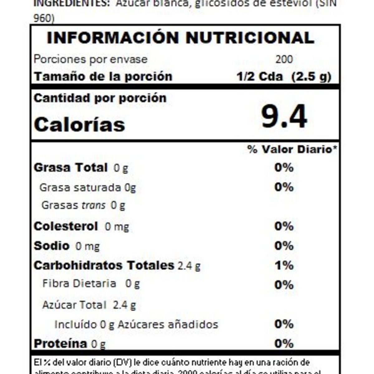 ONZA - Azúcar blanca light con Stevia Onza doypack 500g
