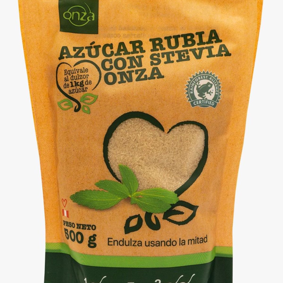 ONZA - Azúcar rubia light con Stevia Onza doypack 500g