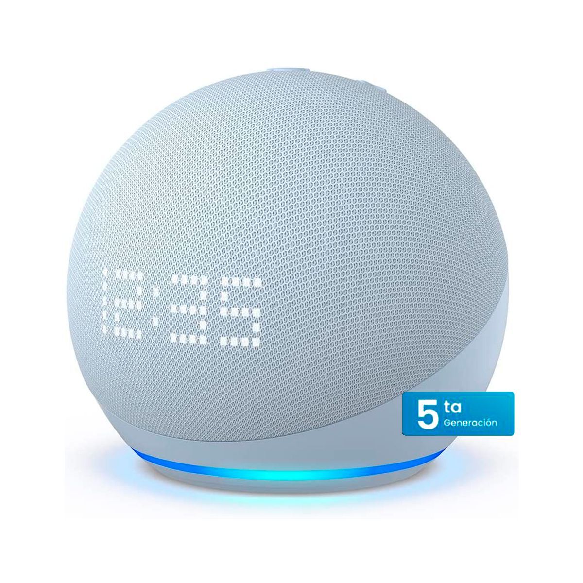 AMAZON - Amazon Echo Dot 5ta Generacion con Reloj Azul Claro