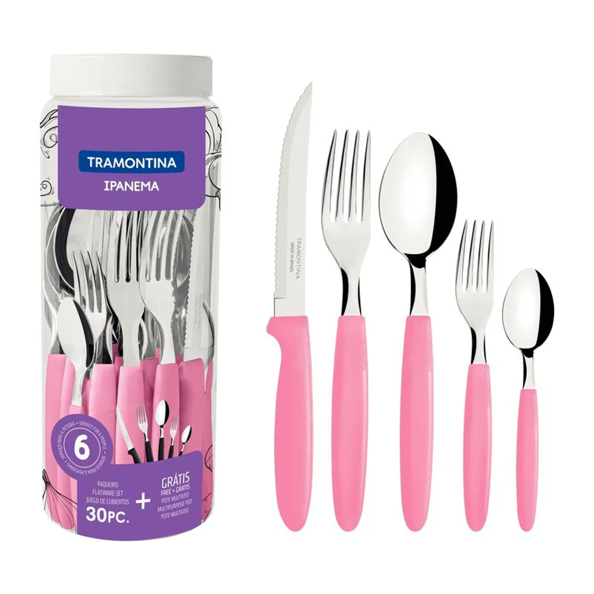 TRAMONTINA - Set de cubiertos x 30 Piezas Tramontina