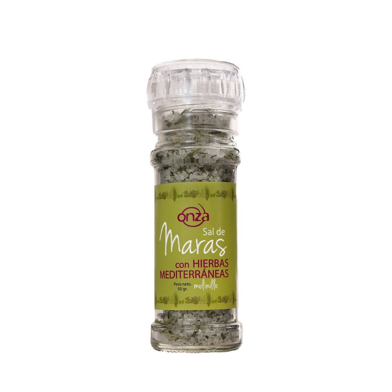 ONZA - Sal de Maras con Hierbas Mediterráneas Onza molinillo 50g