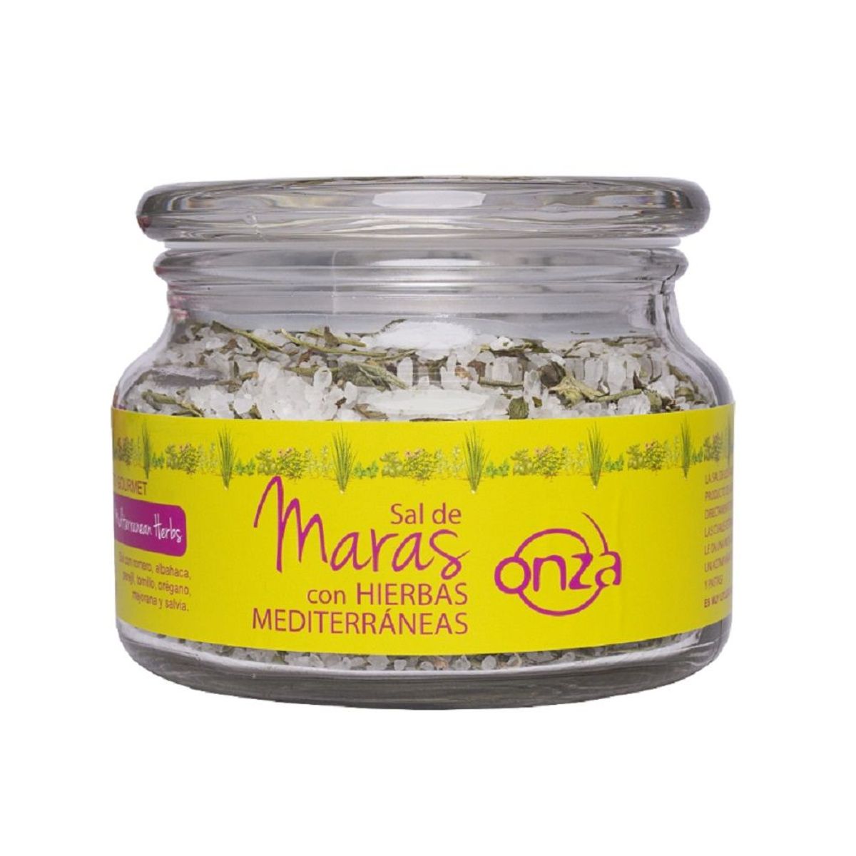 ONZA - Sal de Maras con Hierbas mediterráneas Onza pote vidrio 350g