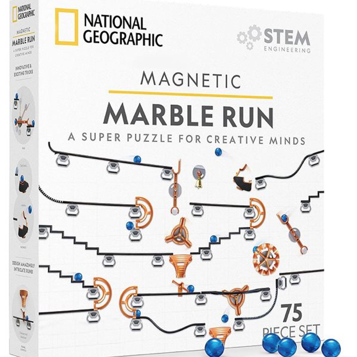 NATIONAL GEOGRAPHIC - NATIONAL GEOGRAPHIC: Carrera Magnética con 75 Piezas y Pistas para Laberintos
