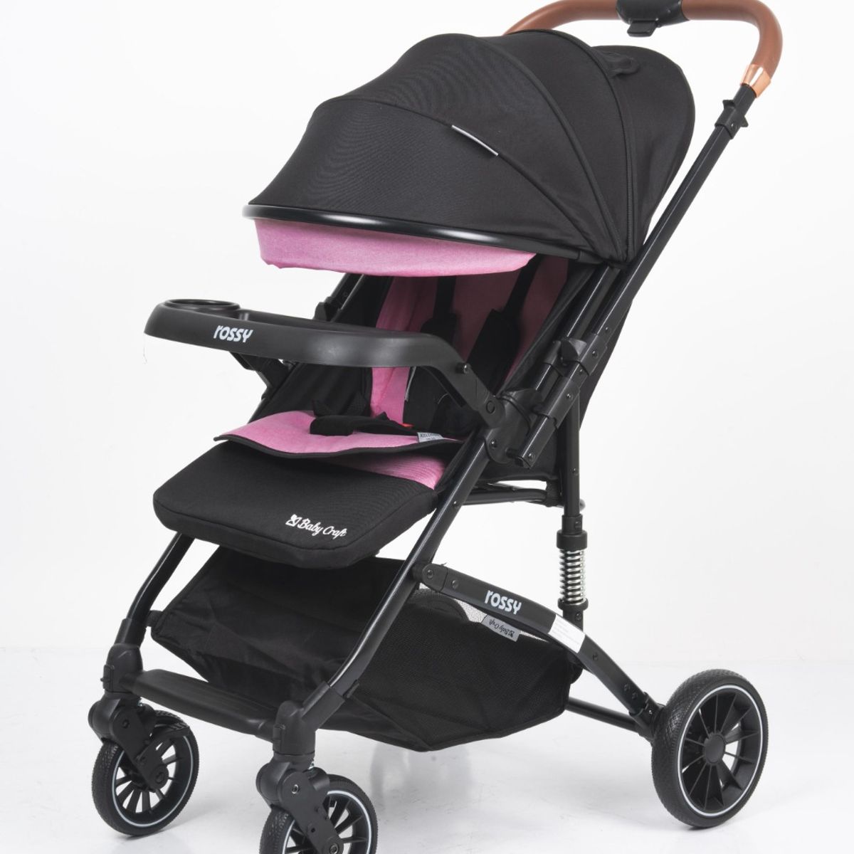 BABY HAPPY - Coche de Paseo con Cubrepies Rosado Bebe