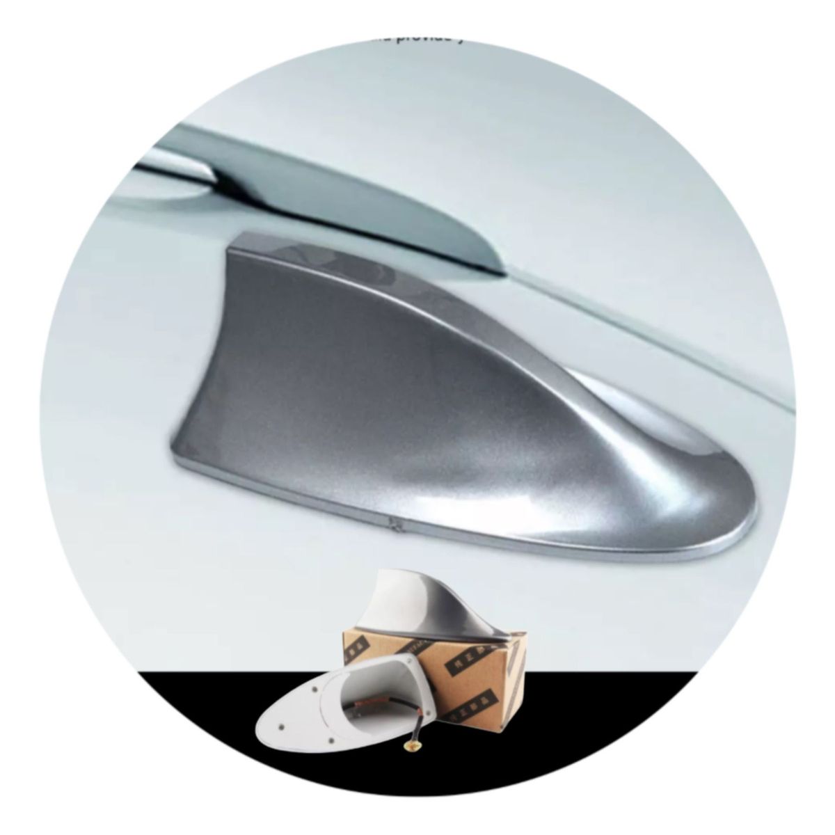 GENERICO - Antena para Auto - Modelo Tiburon Plateado