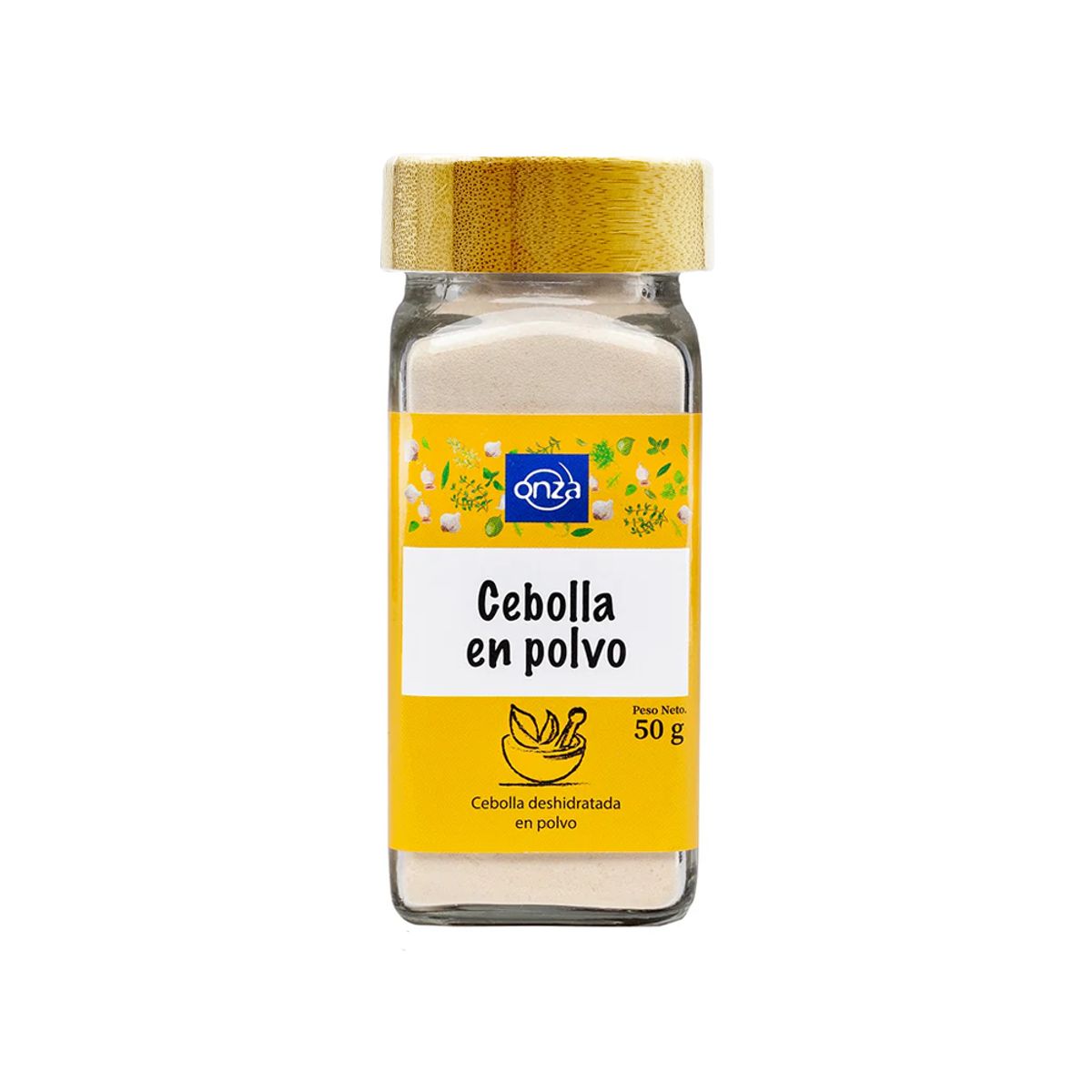 ONZA - Cebolla deshidratada en polvo Onza pote vidrio 50g