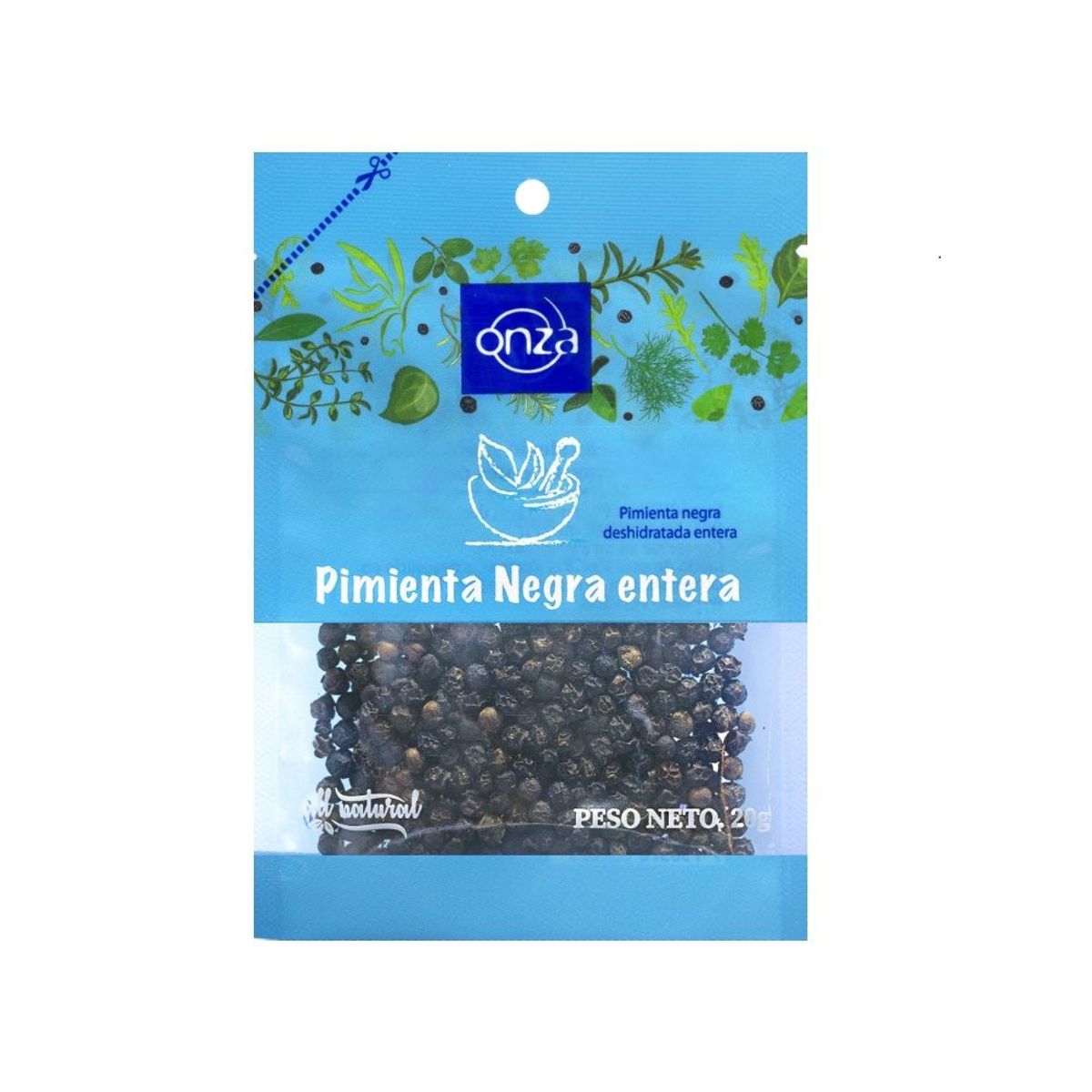 ONZA - Pimienta negra entera Onza sobre 20g