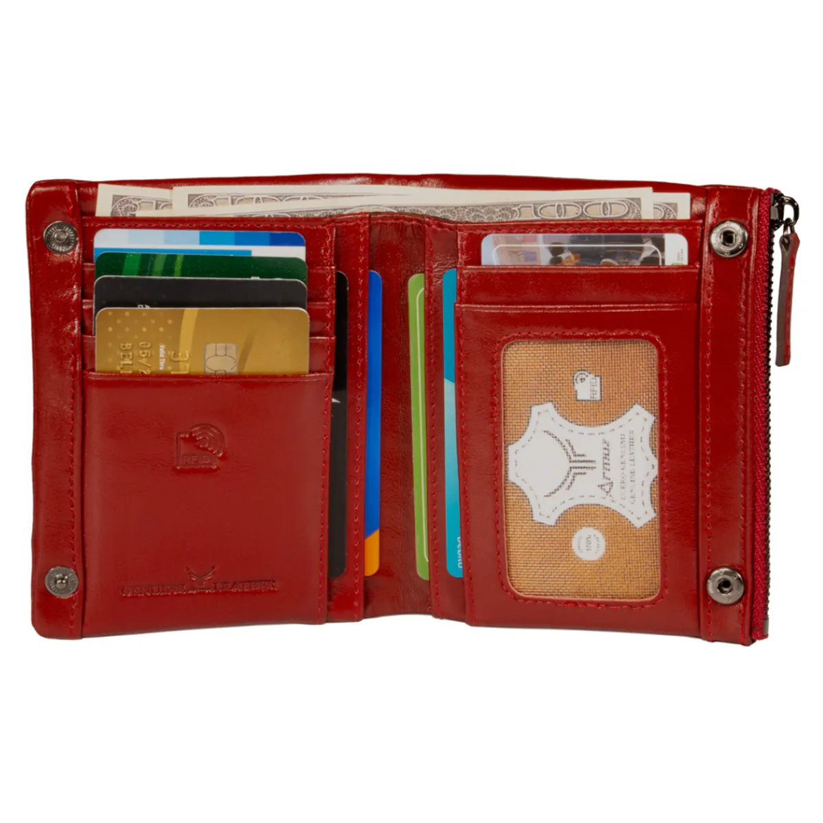 ARMUZ - Billetera de Cuero Vacuno con RFID BP812 Mujer