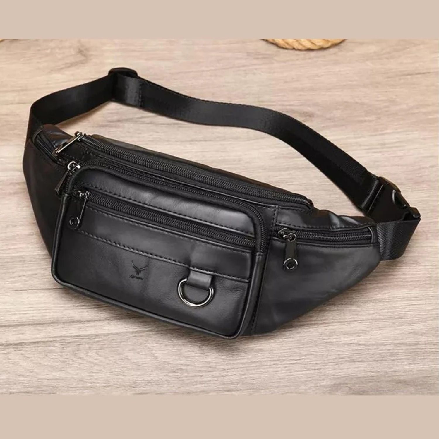 Cuero Canguro Pechera Para Hombre Canguro De Cuero Vacuno 9044