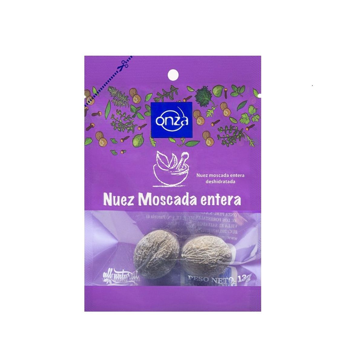 ONZA - Nuez moscada entera Onza sobre 13g