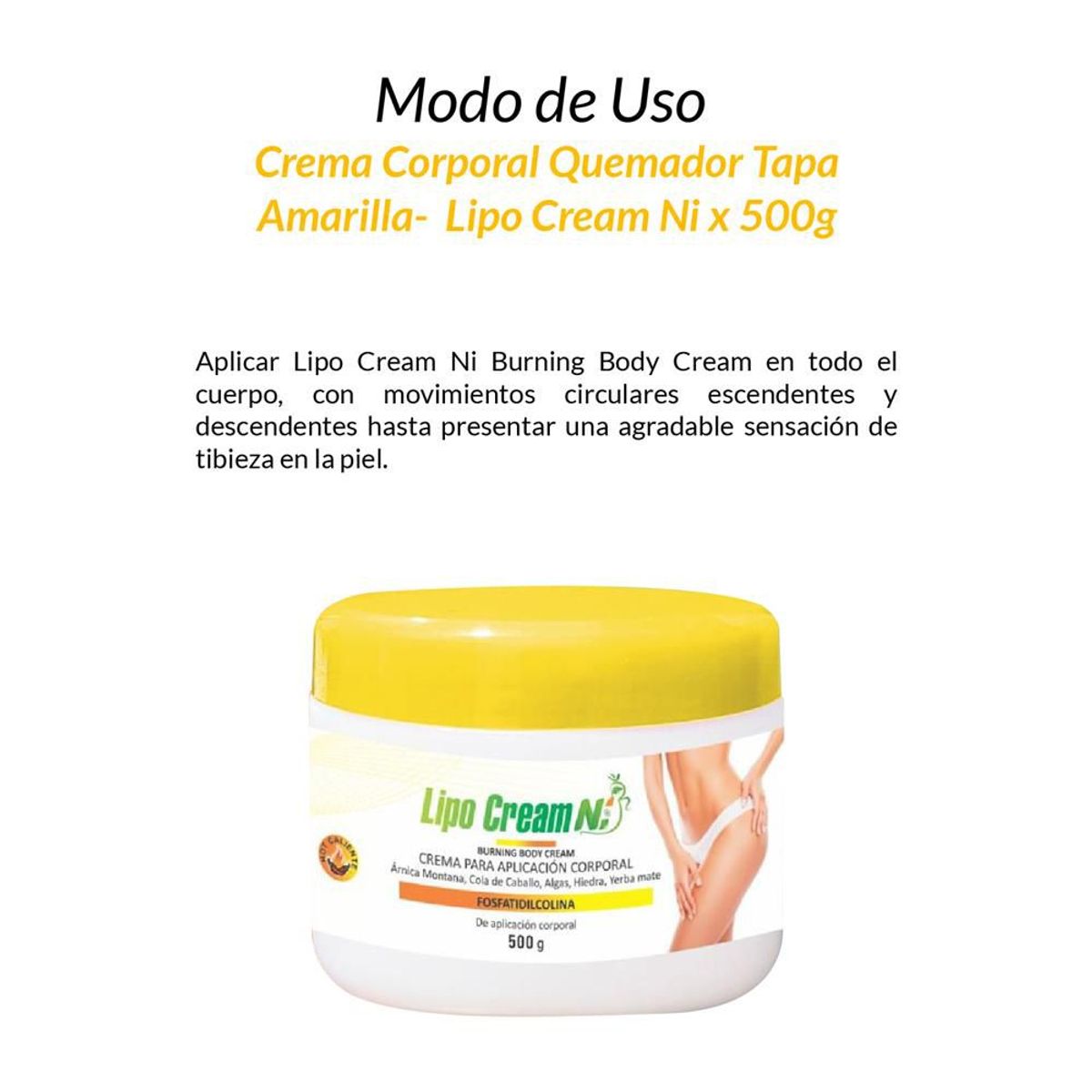 GENERICO - 3 Cremas reductora Lipo Cream - Tapa Amarilla.