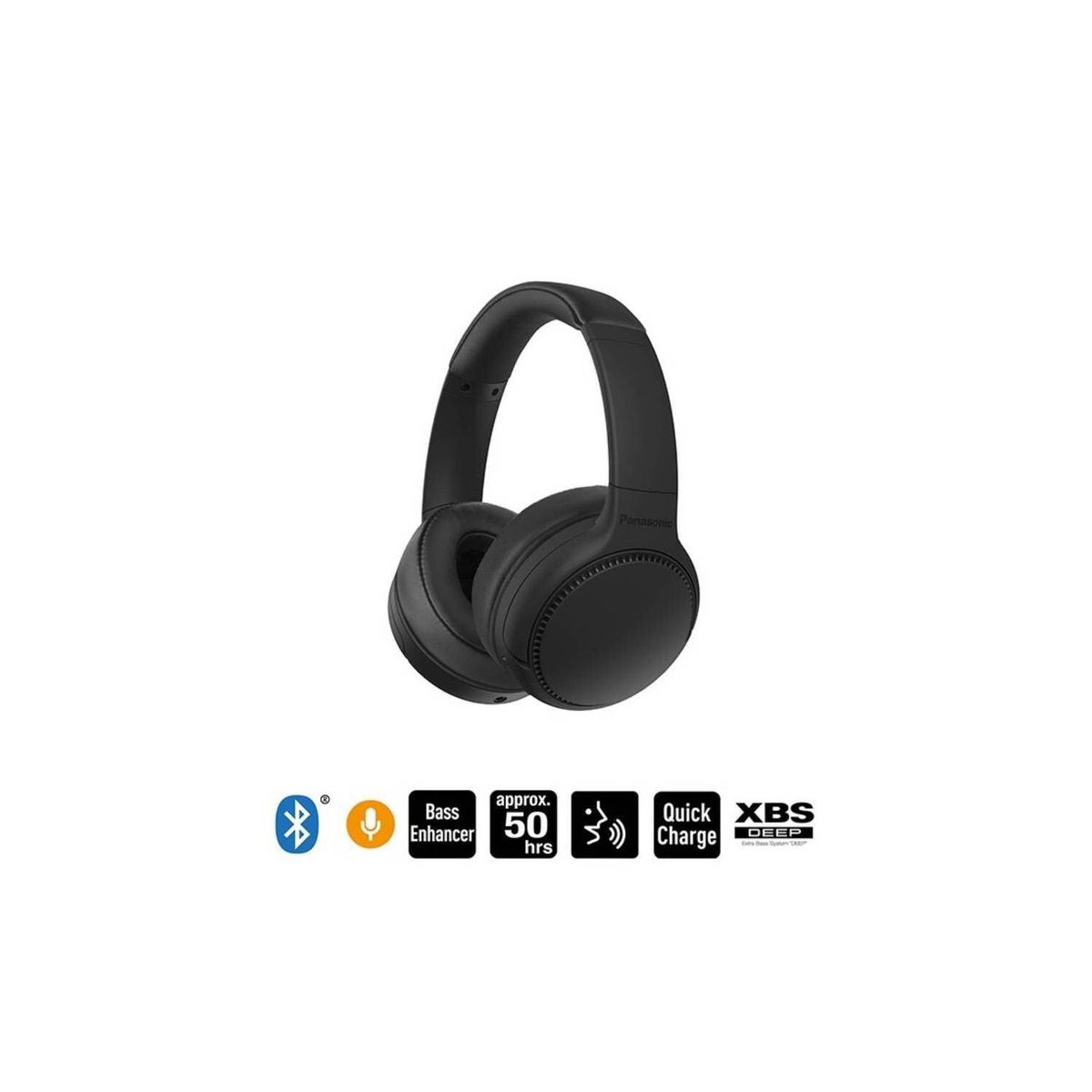 PANASONIC - Audífono 50H Bluetooth Heavy Bass RB-M300 Negro