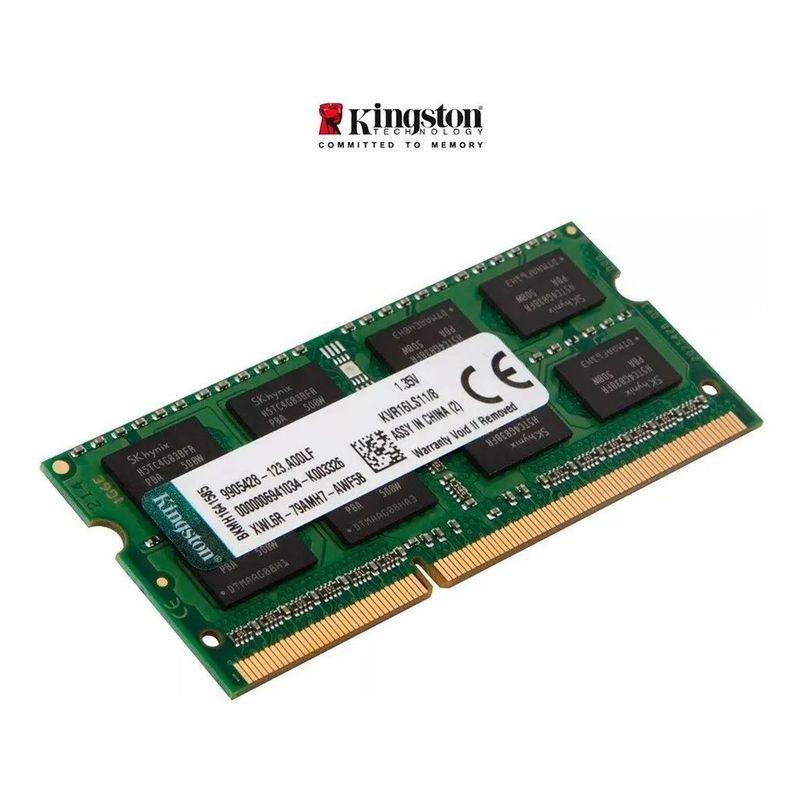 KINGSTON - Memoria Ram Kingston - DDR3 8gb 1600mhz Sodimm - Para Laptop