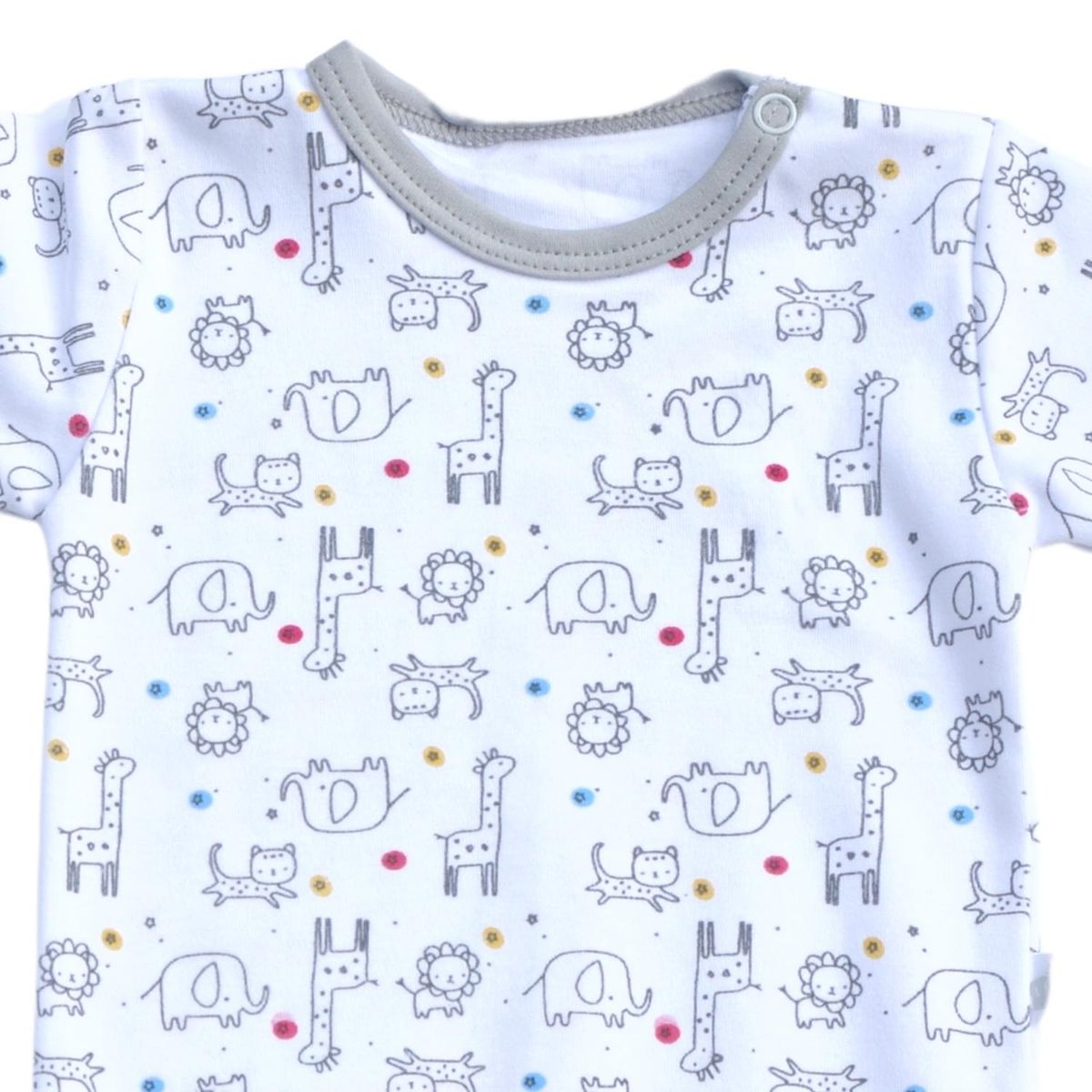 GENERICO - Set Ajuar bebe de 3 piezas de 100% Algodón Gris - Selva