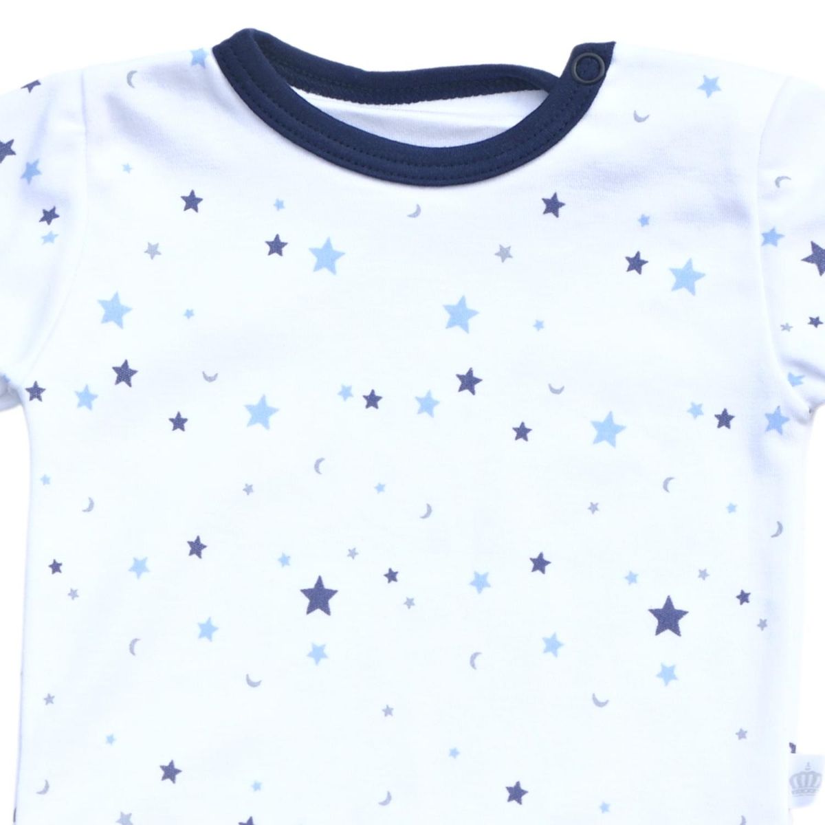 GENERICO - Set Ajuar Bebe de 3 piezas de 100% Algodón Azul - Estrellas