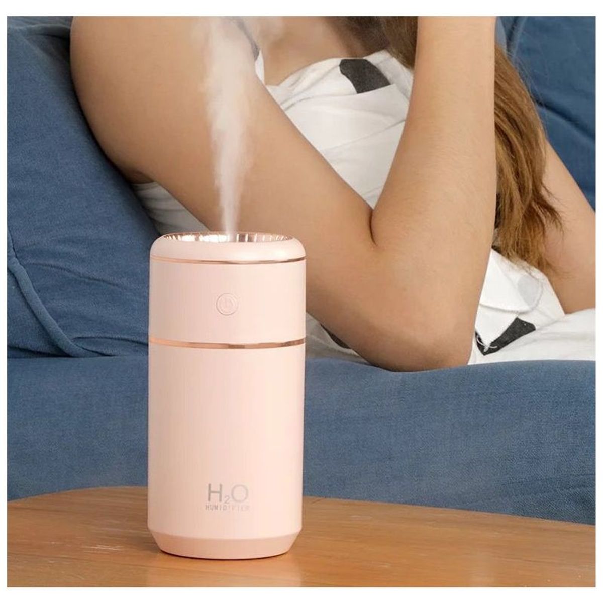 SEISA - Humidificador Difusor de Aroma GL-001 - aromaterapia  ROSADO