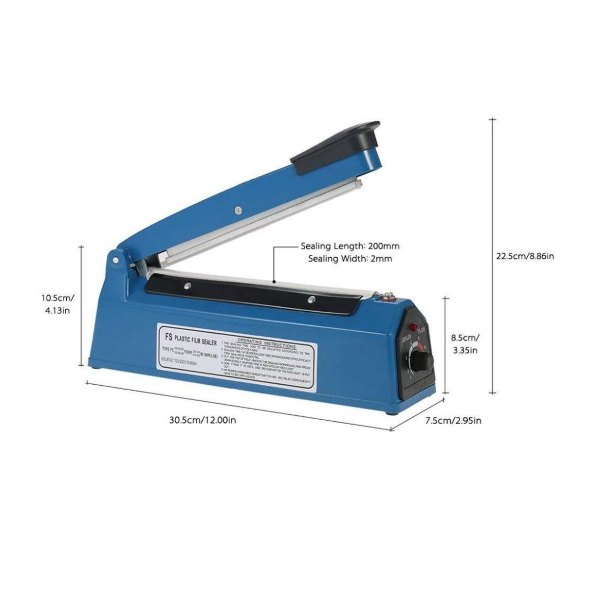 GENERICO - Selladora Industrial De Bolsas 20 Cm Manual