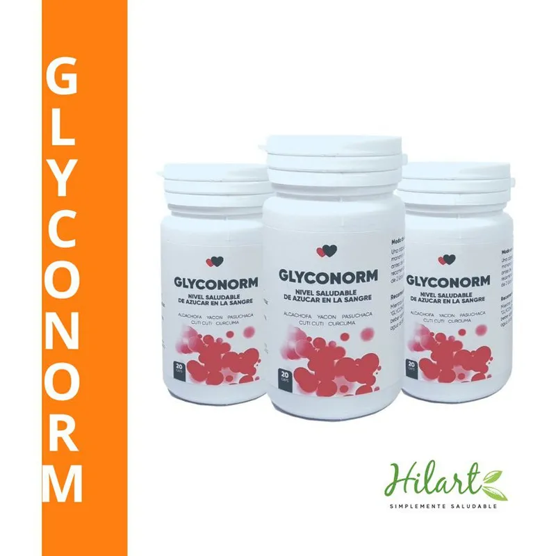 GLYCONORM - GLYCONORM - pack x3 - alivia y controla síntomas de diabetes