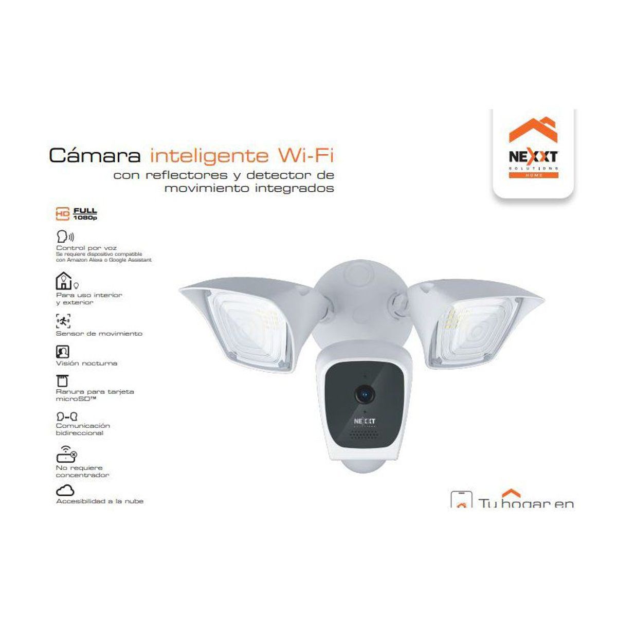 NEXXT SOLUTIONS - Cámara inteligente wi-fi con proyectores 2500 lumenes full hd 1080p
