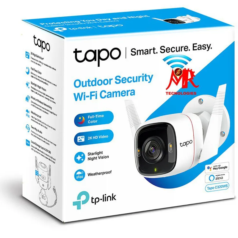 TP LINK - Tapo c320ws 3mp 2k cámara wi-fi de vigilancia exteriores  tp-link